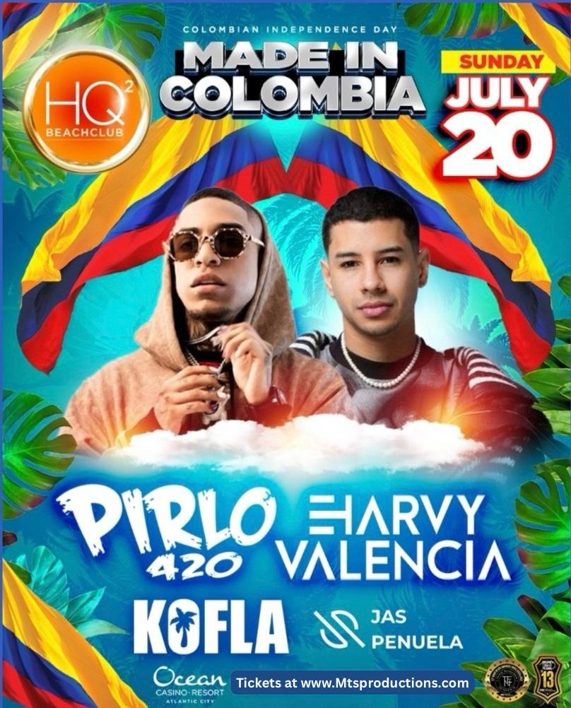 Colombian Independence Day Party at HQ2 Beachclub – Sunday, July 20