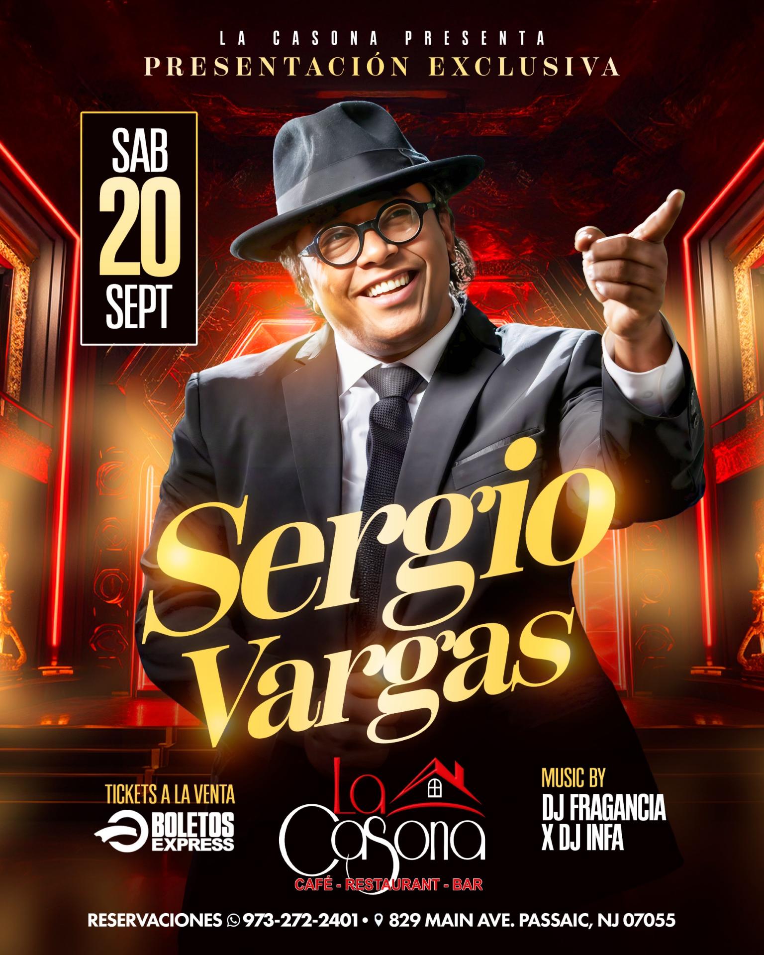 Buy tickets for SERGIO VARGAS SERGIO VARGAS