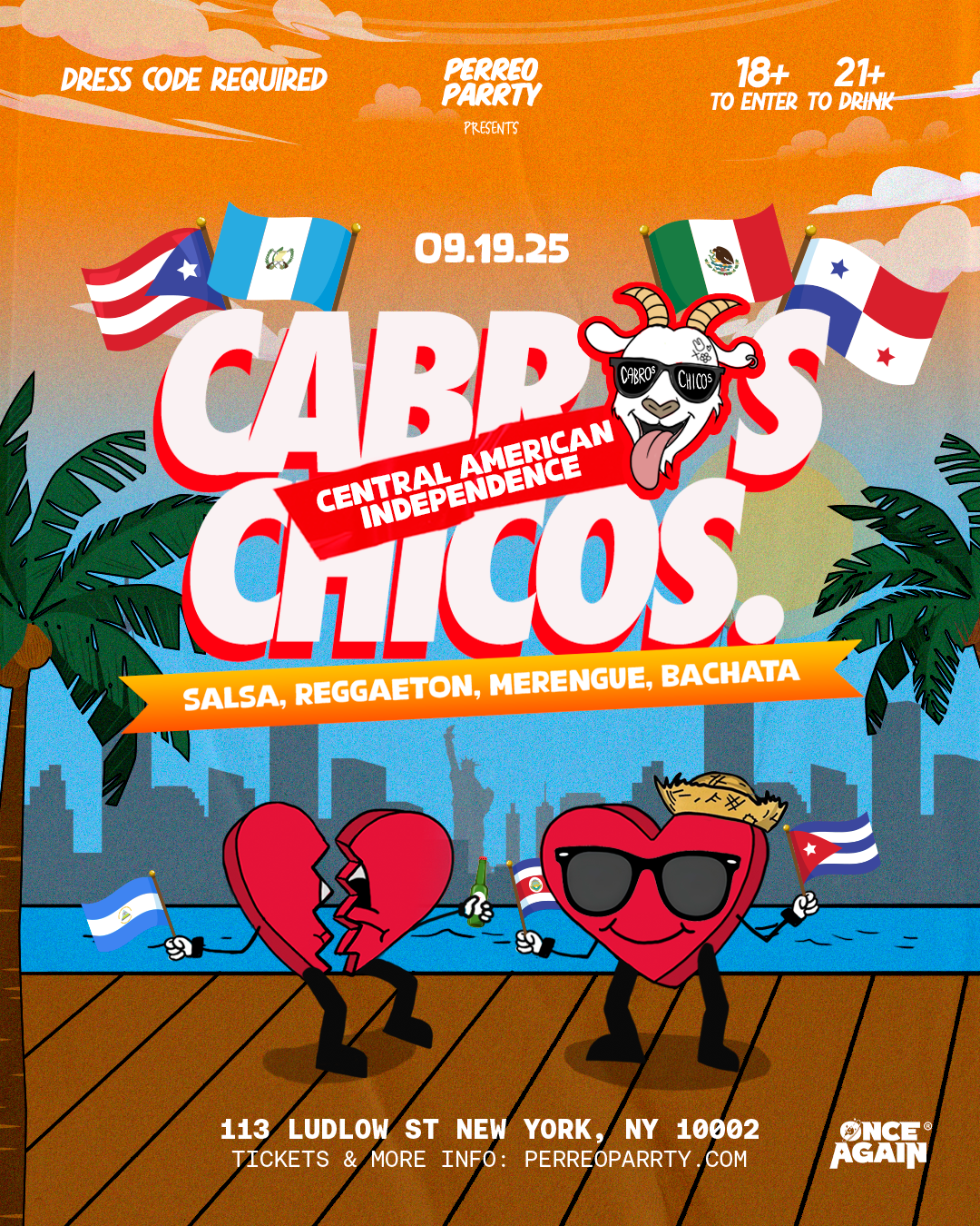 Buy tickets for Cabros Chicos - Central American Independence | Dance Party in NY (18+) Cabros Chicos - Central American Independence | Dance Party in NY (18+)