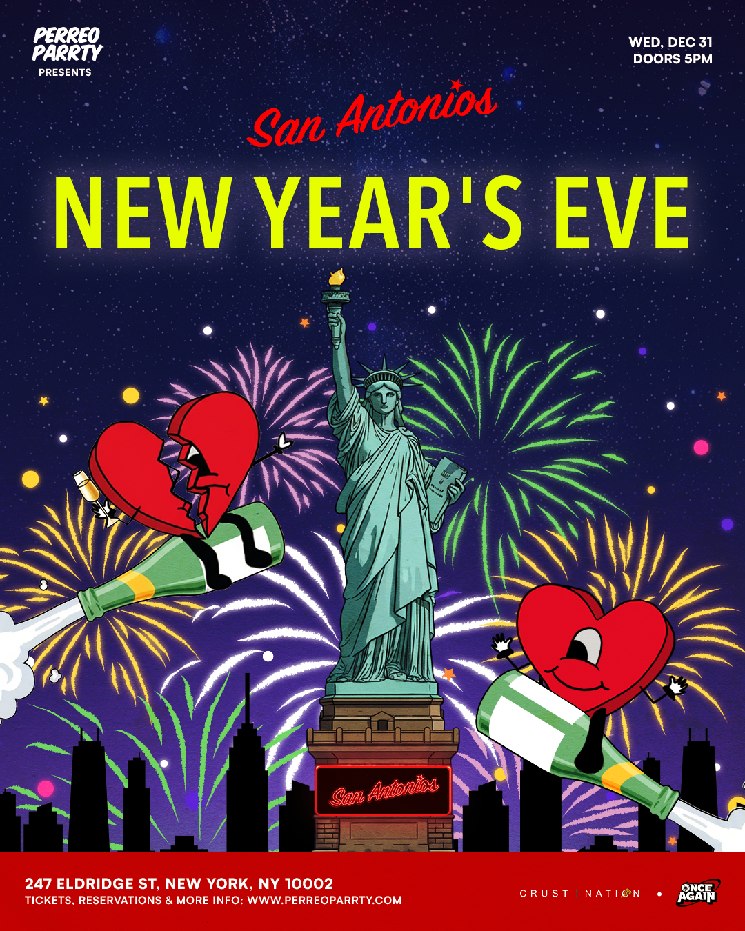 Buy tickets for New Years Eve 2026 - Latin & Reggaeton Ball Drop Party @ Reggaeton Bar LES New Years Eve 2026 - Latin & Reggaeton Ball Drop Party @ Reggaeton Bar LES