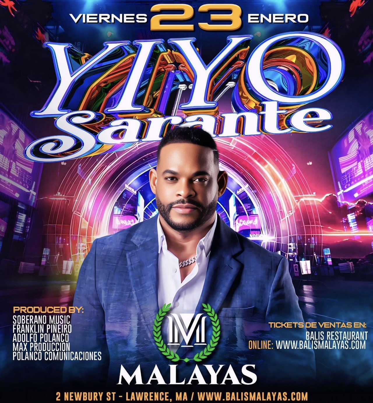 Buy tickets for Yiyo Sarante En Lawrence MA Yiyo Sarante En Lawrence MA