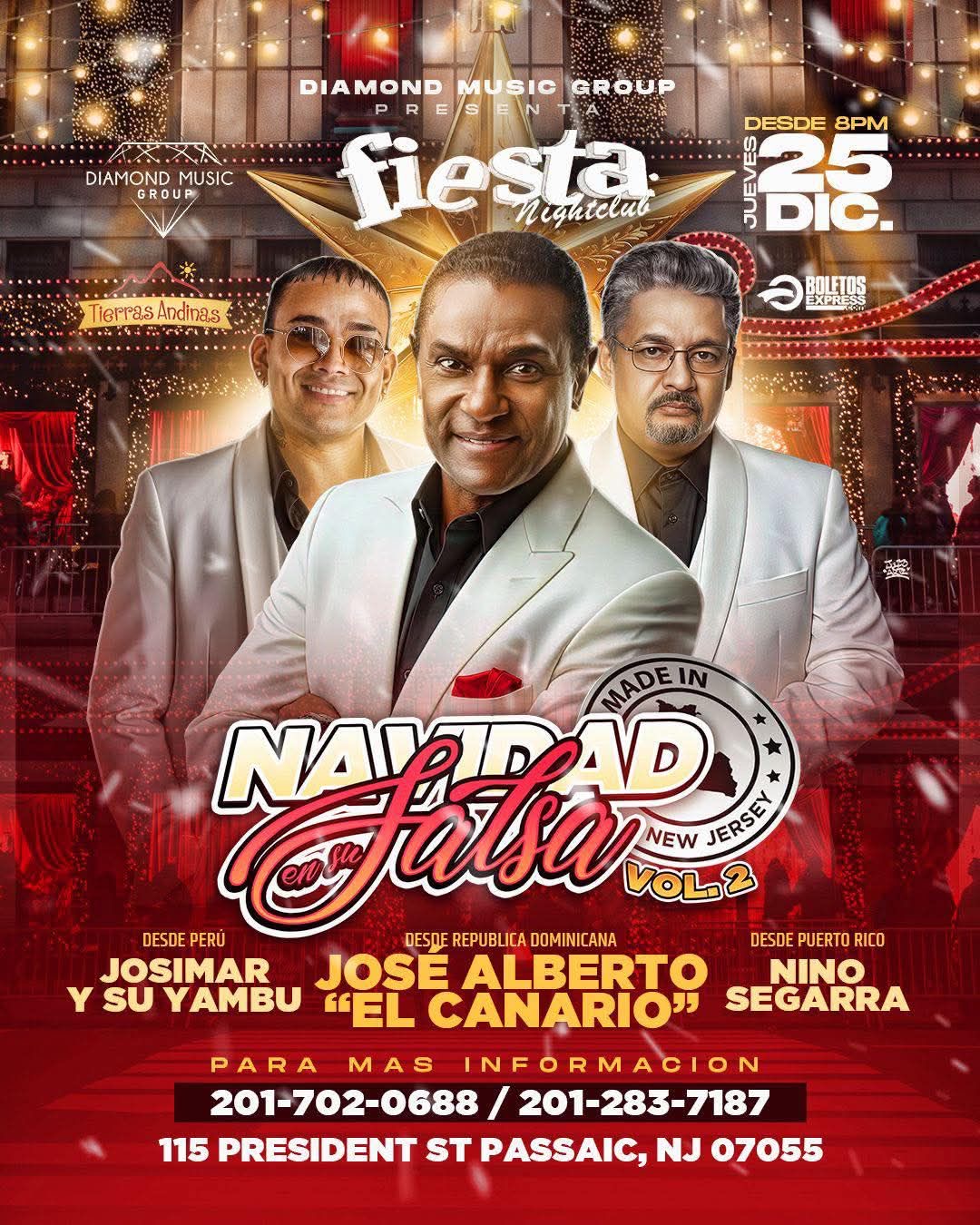 Buy tickets for José Alberto el Canario desde Republica Dominicana, Nino Segarra desde Puerto Rico y Josimar y su Yambu desde Peru José Alberto el Canario desde Republica Dominicana, Nino Segarra desde Puerto Rico y Josimar y su Yambu desde Peru