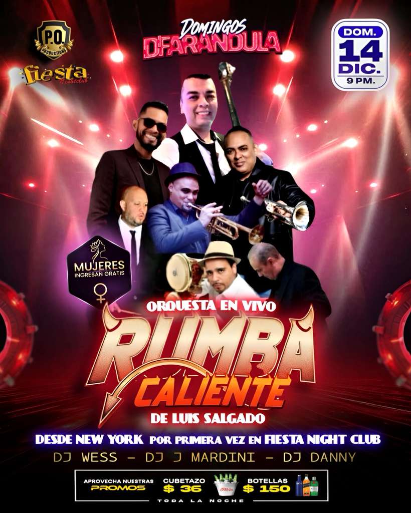 RUMBA CALIENTE DE LUIS SALGADO, ORQUESTA EN VIVO
