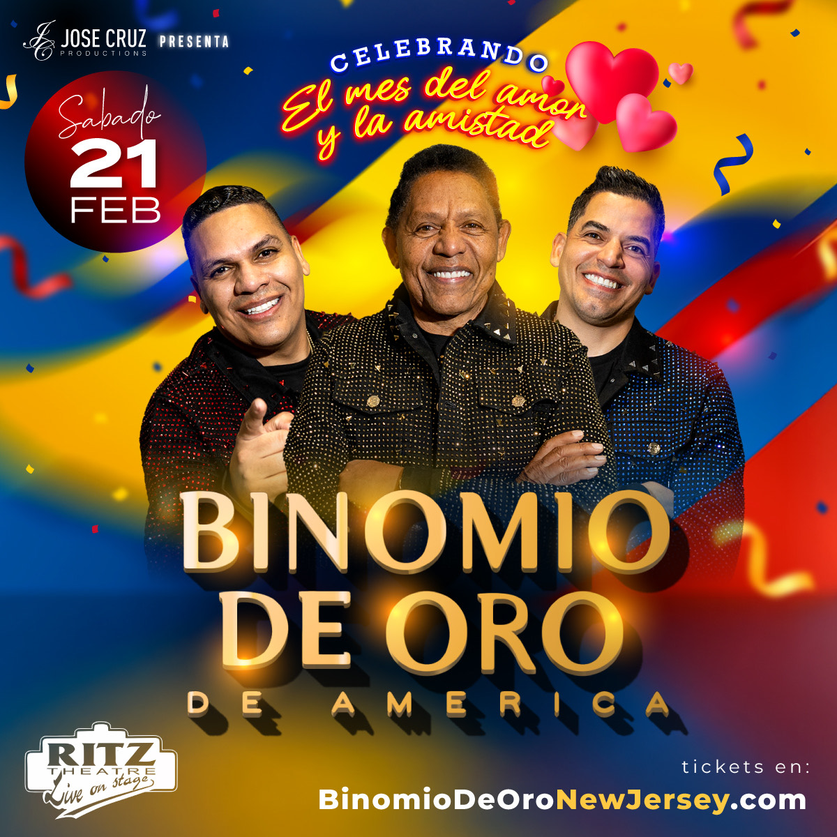 Buy tickets for BINOMIO DE ORO DE AMÉRICA CONCIERTO PARA ENAMORADOS ! BINOMIO DE ORO DE AMÉRICA CONCIERTO PARA ENAMORADOS !