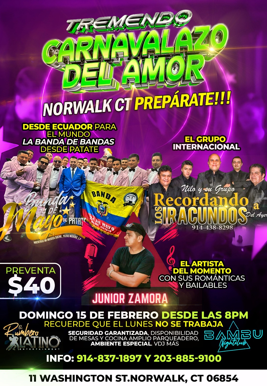 Buy tickets for TREMENDO CARNAVALAZO DEL AMOR - NORWALK CT TREMENDO CARNAVALAZO DEL AMOR - NORWALK CT