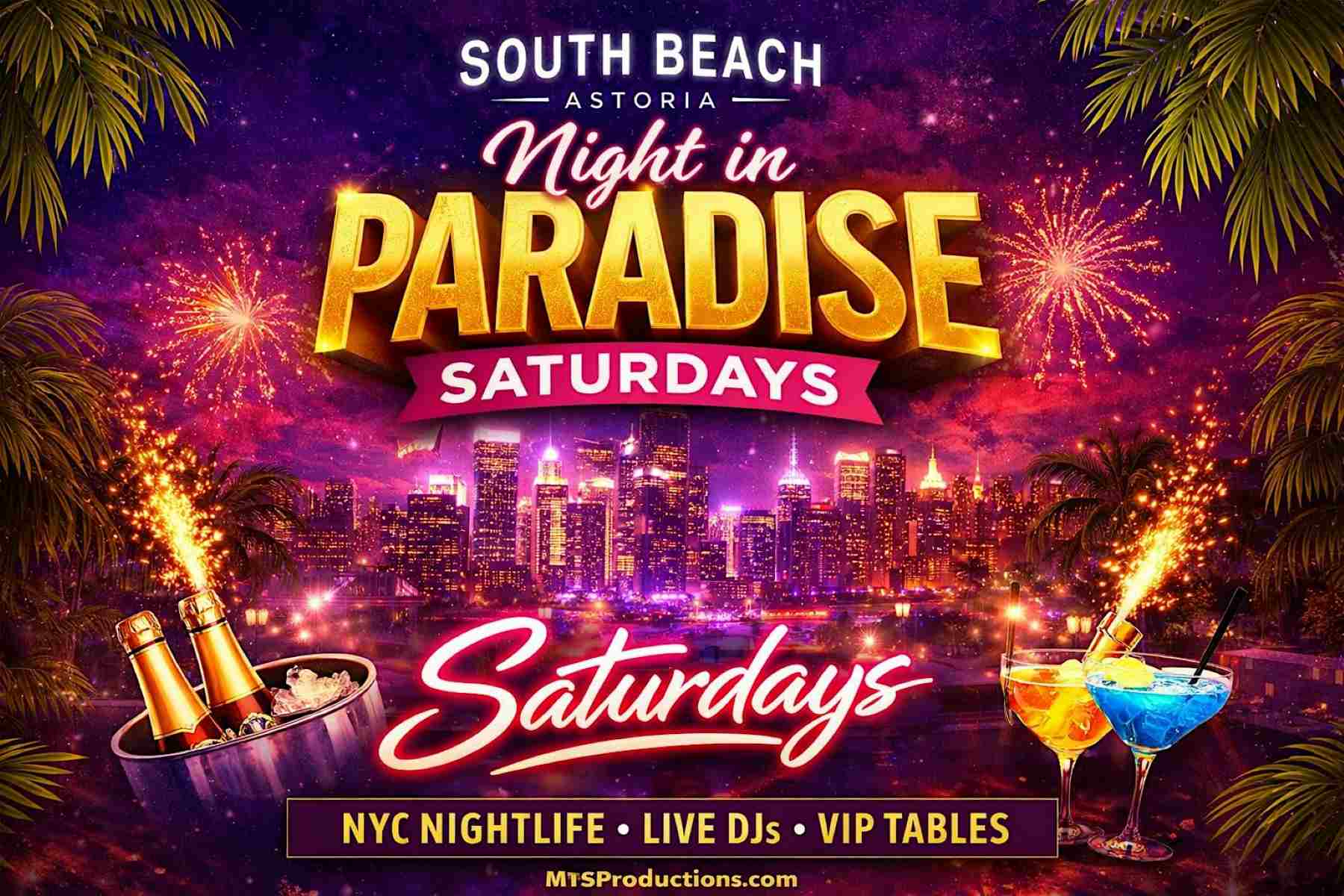 Night in Paradise Saturdays at South Beach Astoria – May 16