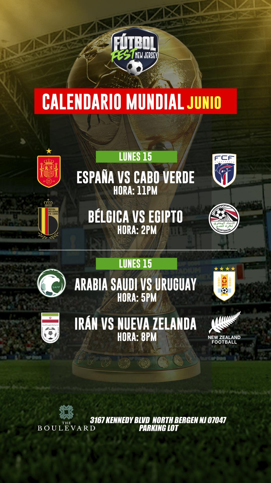 Buy tickets for FUTBOL FEST NEW JERSEY | ( V.I.P AREA ) PARTIDOS JUNIO 15 FUTBOL FEST NEW JERSEY | ( V.I.P AREA ) PARTIDOS JUNIO 15