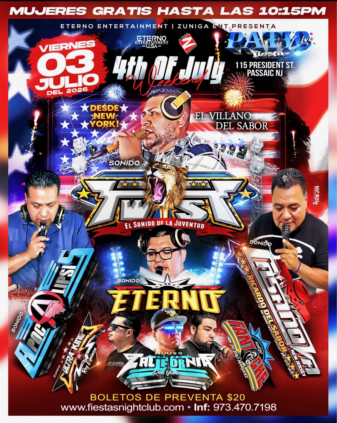 Buy tickets for 4TH OF JULY WEEKEND, NOCHE SONIDERA 4TH OF JULY WEEKEND, NOCHE SONIDERA