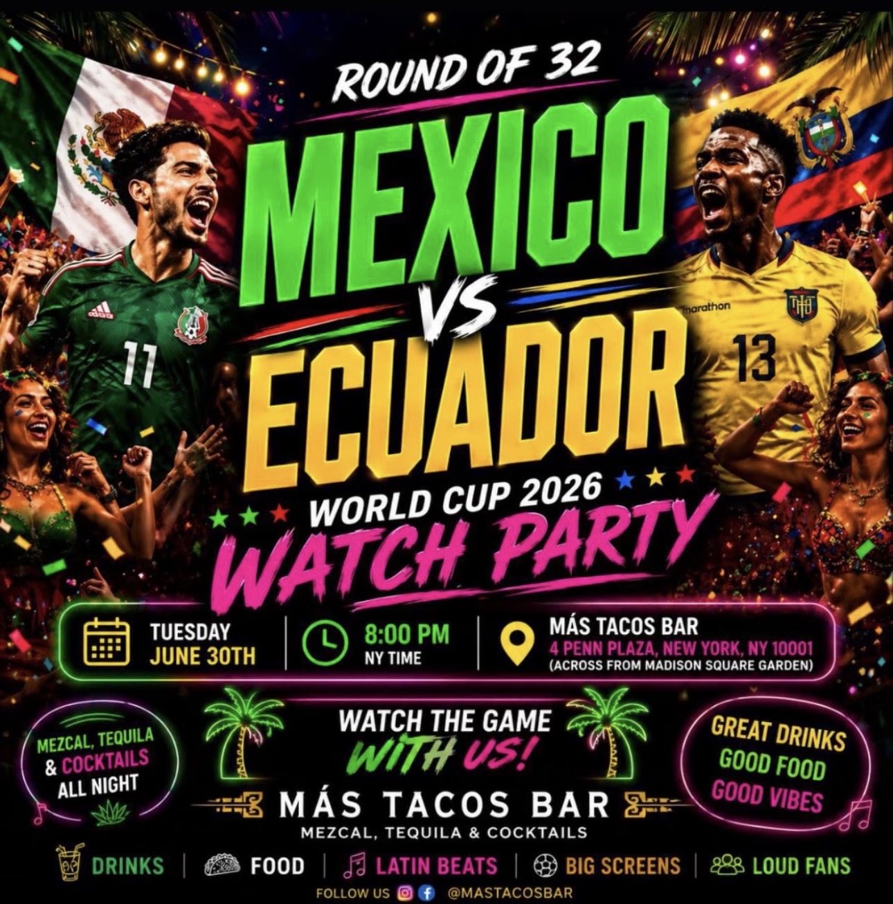 Buy tickets for Watch party at mas tacos Watch party at mas tacos