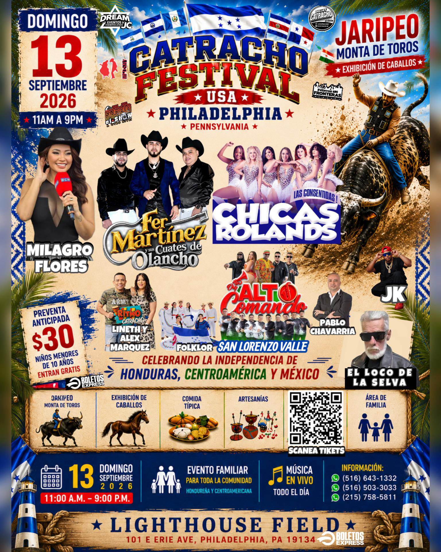 Dom 13 Sept / Festival hondureño & Jaripeo / Philadelphia PA