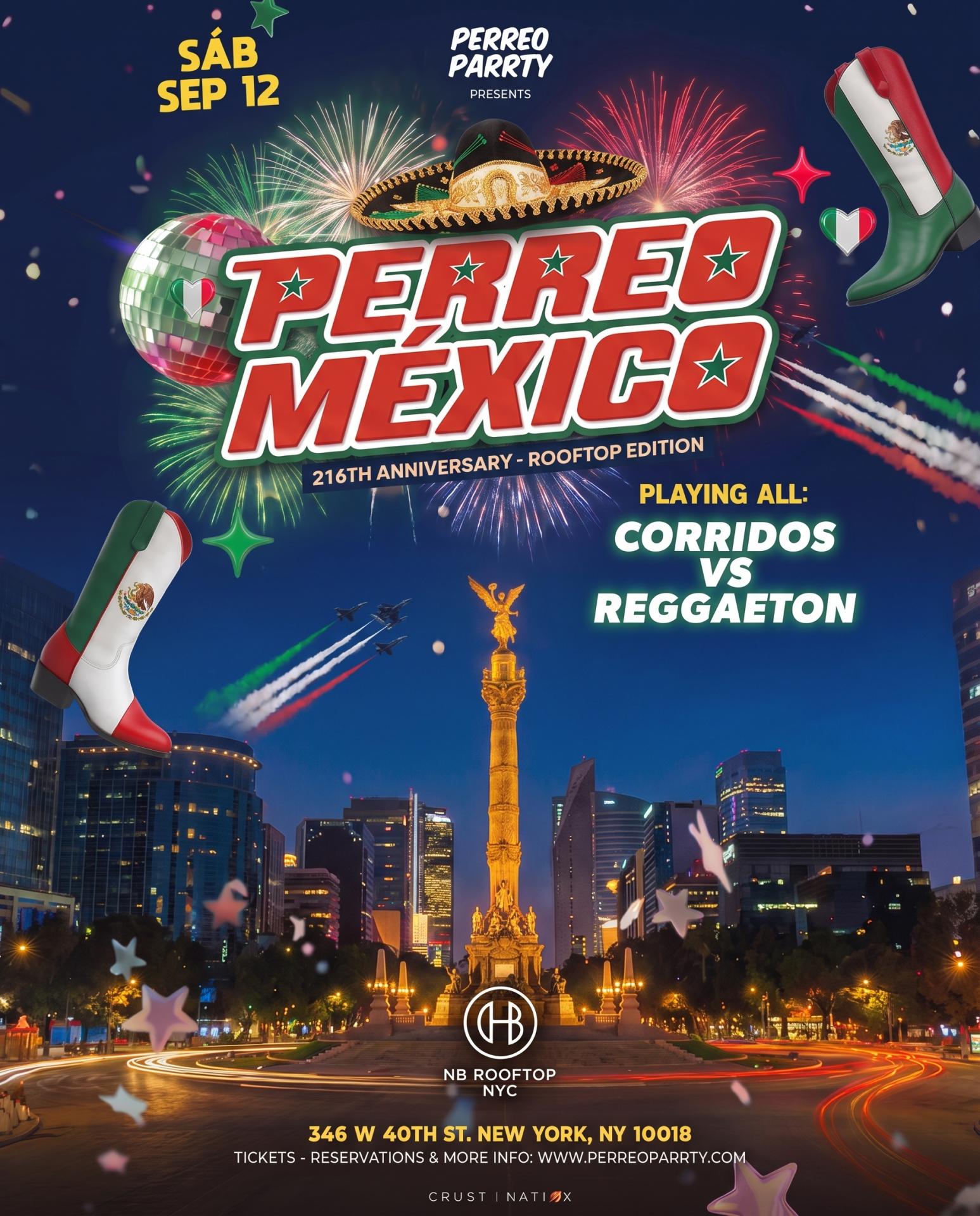 Perreo Mexico-Mexican Independence Night at Highbar Rooftop NYC