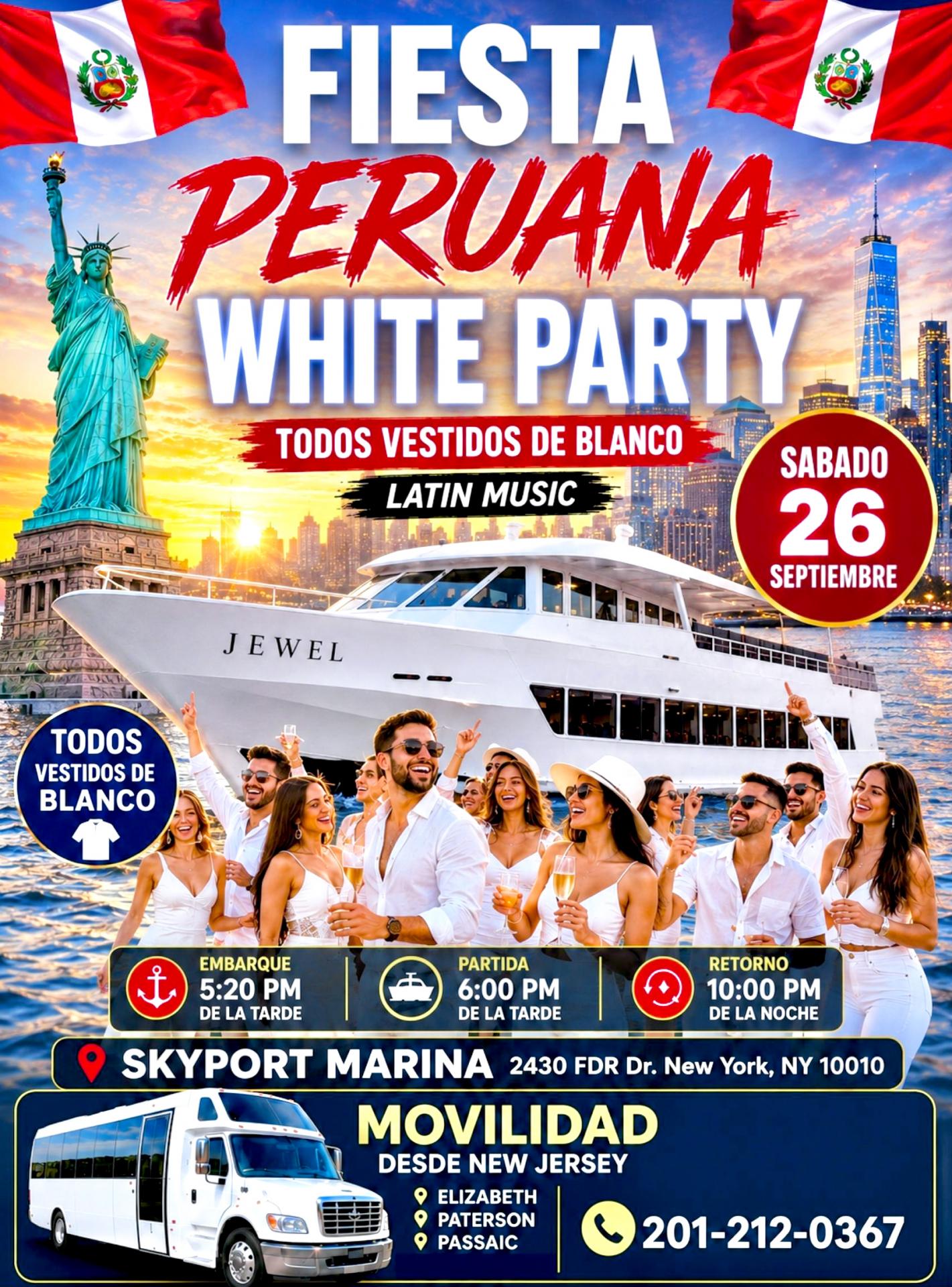 FIESTA PERUANA EN BARCO - WHITE PARTY